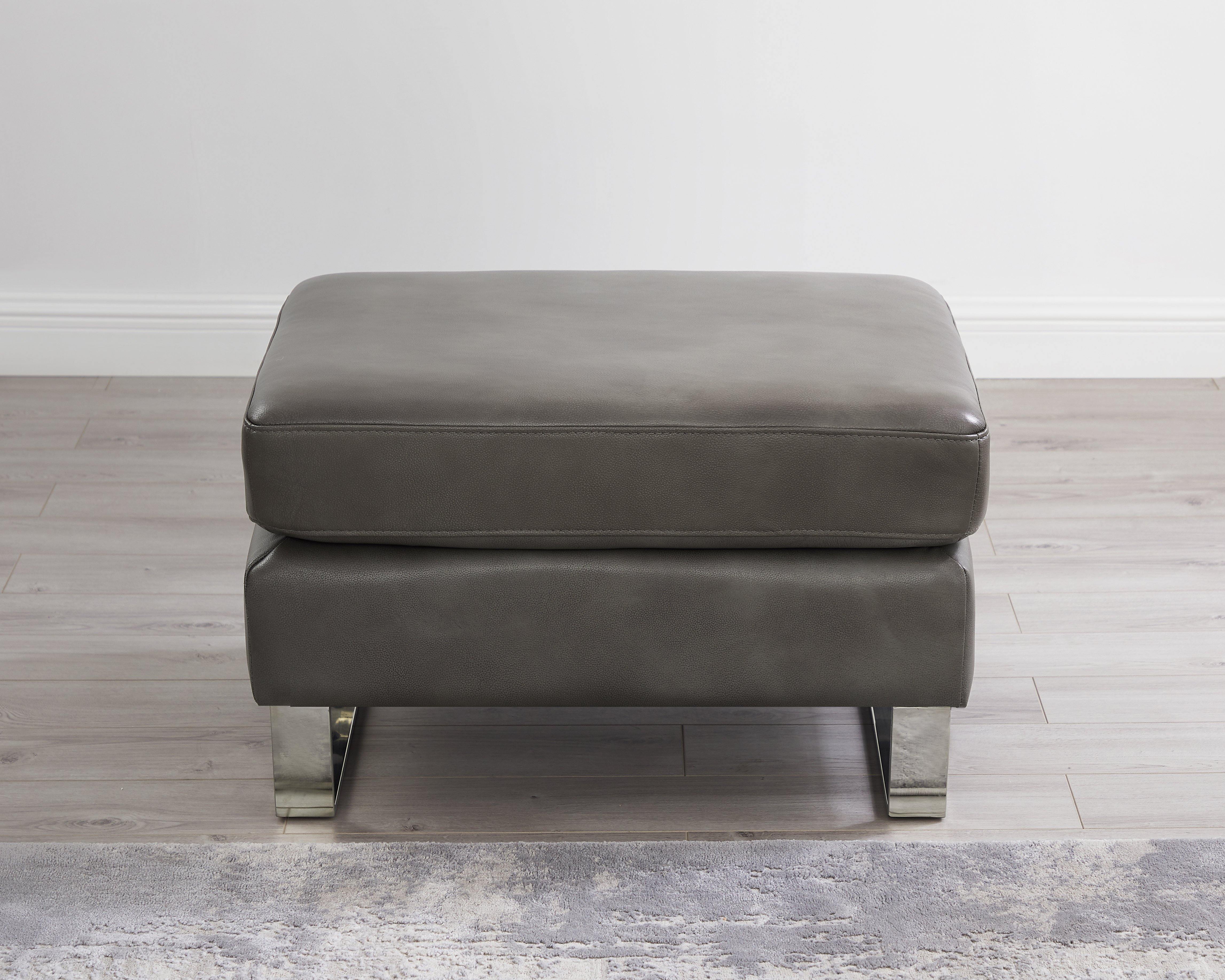 Portia Leather Sofa Collection, Chatham Gray